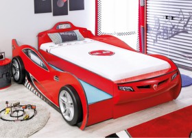 CARBED Кровать-машина Coupe с выдвижной кроватью Red 20.03.1306.00 в Ленске - lensk.katalogmebeli.com | фото 1
