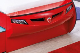 CARBED Кровать-машина Coupe с выдвижной кроватью Red 20.03.1306.00 в Ленске - lensk.katalogmebeli.com | фото 2