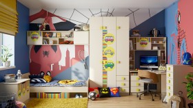 Детская комната Клаксон (Бежевый/корпус Клен) в Ленске - lensk.katalogmebeli.com | фото