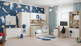 Детская комната Санни (Белый/корпус Клен) в Ленске - lensk.katalogmebeli.com | фото 3
