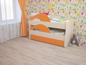 Кровать детская Радуга 1600 Млечный дуб/Венге в Ленске - lensk.katalogmebeli.com | фото 3