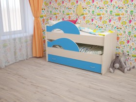 Кровать детская Радуга 1600 Млечный дуб/Венге в Ленске - lensk.katalogmebeli.com | фото 4