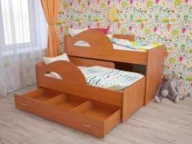 Кровать детская Радуга 1600 Млечный дуб/Венге в Ленске - lensk.katalogmebeli.com | фото 6