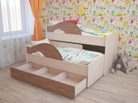 Кровать детская Радуга 1600 Млечный дуб/Венге в Ленске - lensk.katalogmebeli.com | фото 7