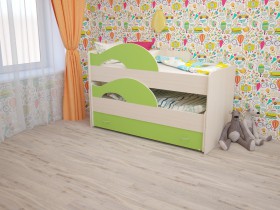 Кровать детская Радуга 1600 Млечный дуб/Венге в Ленске - lensk.katalogmebeli.com | фото 8