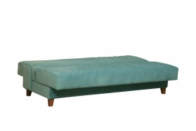 Диван-кровать "Бэлла" (велюр нео аква/подушки микровелюр линде) в Ленске - lensk.katalogmebeli.com | фото 7