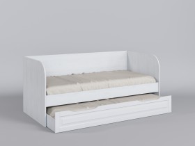Диван-кровать Классика (Белый/корпус Выбеленное дерево) в Ленске - lensk.katalogmebeli.com | фото