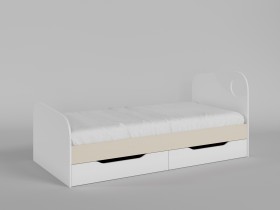 Диван-кровать Санни (Белый/корпус Клен) в Ленске - lensk.katalogmebeli.com | фото 2