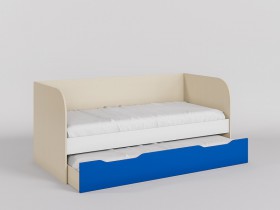 Диван-кровать Скай (Синий/Белый/корпус Клен) в Ленске - lensk.katalogmebeli.com | фото