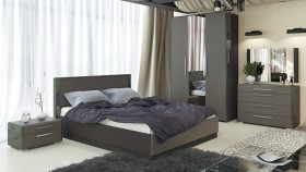 Двуспальная кровать «Наоми» (Фон серый, Джут) в Ленске - lensk.katalogmebeli.com | фото 5