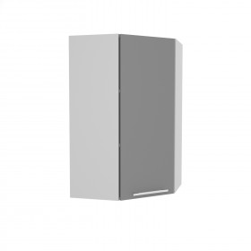 Гарда ВПУ 550 шкаф верхний угловой высокий (Белый патина/корпус Серый) в Ленске - lensk.katalogmebeli.com | фото
