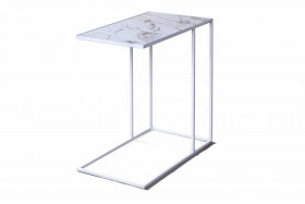 Журнальный столик Stone 018 (Прямоугольный) Металл/Керамика 500 Белый в Ленске - lensk.katalogmebeli.com | фото
