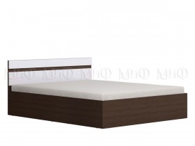 Ким кровать 1,4 (Венге/белый глянец) в Ленске - lensk.katalogmebeli.com | фото 1
