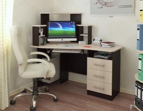 Компьютерный стол Каспер (венге/лоредо) в Ленске - lensk.katalogmebeli.com | фото