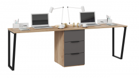 Комплект столов письменных с 1 тумбой универсальной «Порто» в Ленске - lensk.katalogmebeli.com | фото