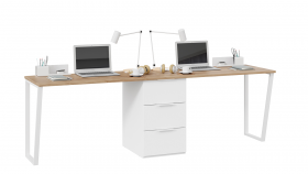 Комплект столов письменных с 1 тумбой универсальной «Порто» в Ленске - lensk.katalogmebeli.com | фото 1