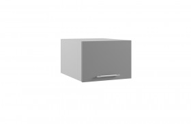 Корато ГПГФ 500 шкаф верхний горизонтальный с фрезеровкой (Кварц черный/корпус Серый) в Ленске - lensk.katalogmebeli.com | фото
