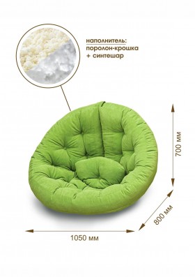 Кресло для отдыха "Форест" (велюр текстура лайм)/осн. в Ленске - lensk.katalogmebeli.com | фото 8