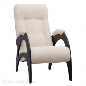 Кресло для отдыха Неаполь Модель 9 без лозы (Венге-эмаль/Ткань Ваниль Verona Vanilla) в Ленске - lensk.katalogmebeli.com | фото