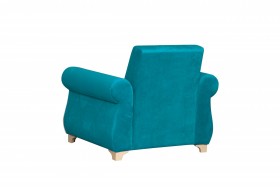 Кресло для отдыха "Порто" (велюр киви бирюза / микровельвет крем) в Ленске - lensk.katalogmebeli.com | фото 4