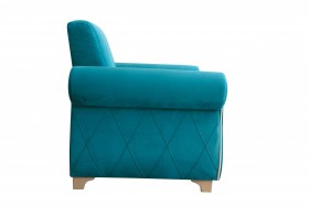 Кресло для отдыха "Порто" (велюр киви бирюза / микровельвет крем) в Ленске - lensk.katalogmebeli.com | фото 6