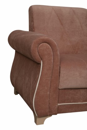 Кресло для отдыха "Порто" (велюр киви корица / микровельвет крем) в Ленске - lensk.katalogmebeli.com | фото 3
