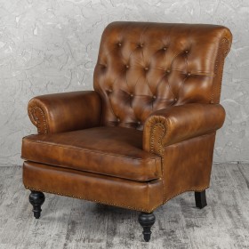 Кресло кожаное Чарльз в Ленске - lensk.katalogmebeli.com | фото 1