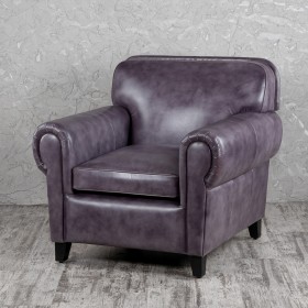 Кресло кожаное Элегант (Фиолетовый) в Ленске - lensk.katalogmebeli.com | фото 1