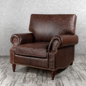 Кресло кожаное Лофт Аристократ (ширина 1100 мм) в Ленске - lensk.katalogmebeli.com | фото