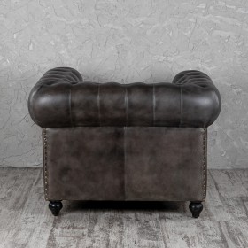 Кресло кожаное Лофт Честер (акация) в Ленске - lensk.katalogmebeli.com | фото 7