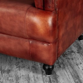 Кресло кожаное Лофт Честер-Нью (Коричневый) в Ленске - lensk.katalogmebeli.com | фото 4