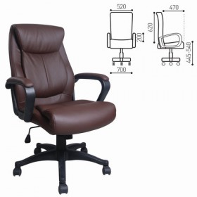 Кресло офисное BRABIX Enter EX-511 (коричневый) в Ленске - lensk.katalogmebeli.com | фото