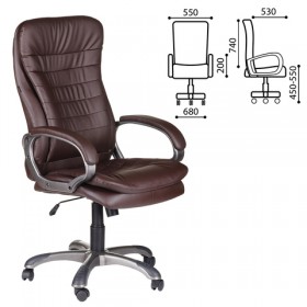 Кресло офисное BRABIX Omega EX-589 (коричневое) в Ленске - lensk.katalogmebeli.com | фото