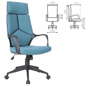 Кресло офисное BRABIX Prime EX-515 (голубая ткань) в Ленске - lensk.katalogmebeli.com | фото 1