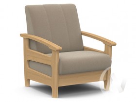 Кресло для отдыха Омега (бук лак/CATANIA LATTE) в Ленске - lensk.katalogmebeli.com | фото