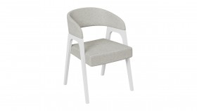 Кресло «Техас 1» (Белый матовый/Шенилл Estetica Moonstone №221) в Ленске - lensk.katalogmebeli.com | фото