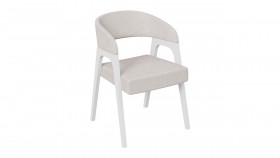 Кресло «Техас 1» (Белый матовый/Шенилл Estetica Vanille №220) в Ленске - lensk.katalogmebeli.com | фото 1