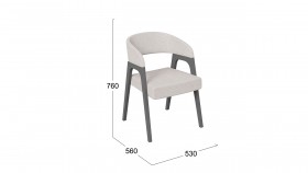 Кресло «Техас 1» (Графит/Шенилл Estetica Vanille №220) в Ленске - lensk.katalogmebeli.com | фото 2