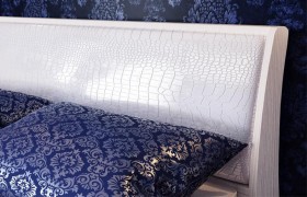 Кровать "Мона" (вудлайн кремовый/Аруша венге/подъ-мех/1464) в Ленске - lensk.katalogmebeli.com | фото 5