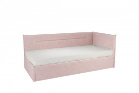 Кровать 0.9 Альба Тахта (Нежно-розовый велюр) в Ленске - lensk.katalogmebeli.com | фото