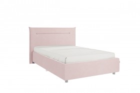 Кровать 1,2 Альба с основанием (Нежно-розовый велюр) в Ленске - lensk.katalogmebeli.com | фото