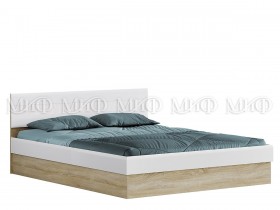 Кровать 1,4 спальня Фортуна (Дуб сонома/белый глянец) в Ленске - lensk.katalogmebeli.com | фото