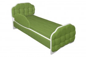 Кровать 160 Атлет 76 Зелёный (мягкий бортик) в Ленске - lensk.katalogmebeli.com | фото