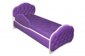 Кровать 160 Гармония 32 Фиолетовый (мягкий бортик) в Ленске - lensk.katalogmebeli.com | фото