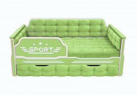 Кровать 170 серии Спорт 1 ящик 81 Фисташка (мягкие боковые накладки) в Ленске - lensk.katalogmebeli.com | фото
