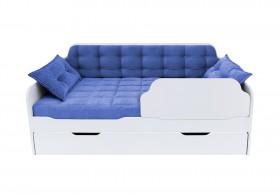 Кровать 170 серии Спорт Лайт 1 ящик 85 Синий (подушки) в Ленске - lensk.katalogmebeli.com | фото