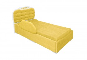 Кровать 190 Атлет Lux 74 Жёлтый (мягкий бортик) в Ленске - lensk.katalogmebeli.com | фото