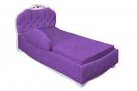 Кровать 190 Гармония Lux 32 Фиолетовый (мягкий бортик) в Ленске - lensk.katalogmebeli.com | фото 1