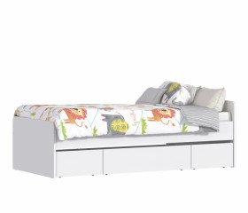 Кровать (900) СБ-3149 Терра (Белый) в Ленске - lensk.katalogmebeli.com | фото
