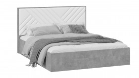 Кровать без ПМ «Хилтон» Тип 1 Ателье светлый/Белый в Ленске - lensk.katalogmebeli.com | фото 1